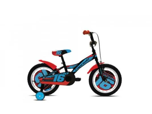 Bicicleta copii Capriolo Mustang black-red-blue 16