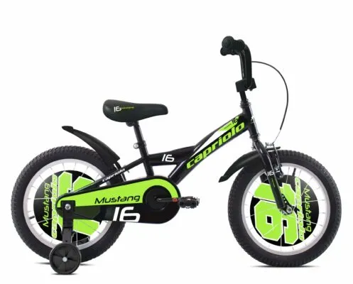 Bicicleta copii Capriolo Mustang black-green 16