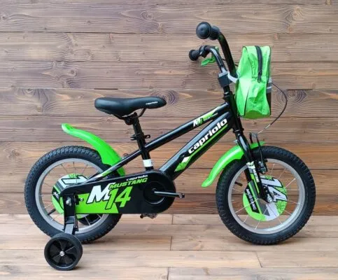 Bicicleta copii Capriolo Mustang black green 14