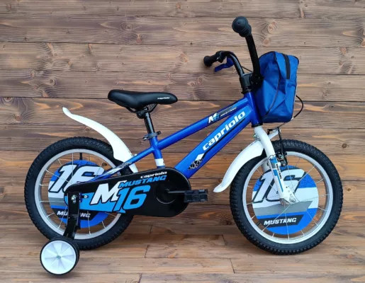 Bicicleta copii Capriolo Mustang blue white 16