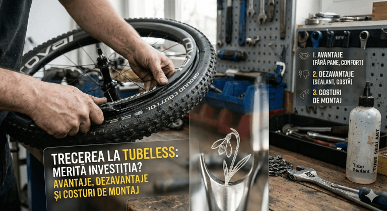 Trecerea la Tubeless: Merită investiția? Avantaje, dezavantaje și costuri de montaj. 5 Trecerea la Roata Tubeless - Service Biciclete